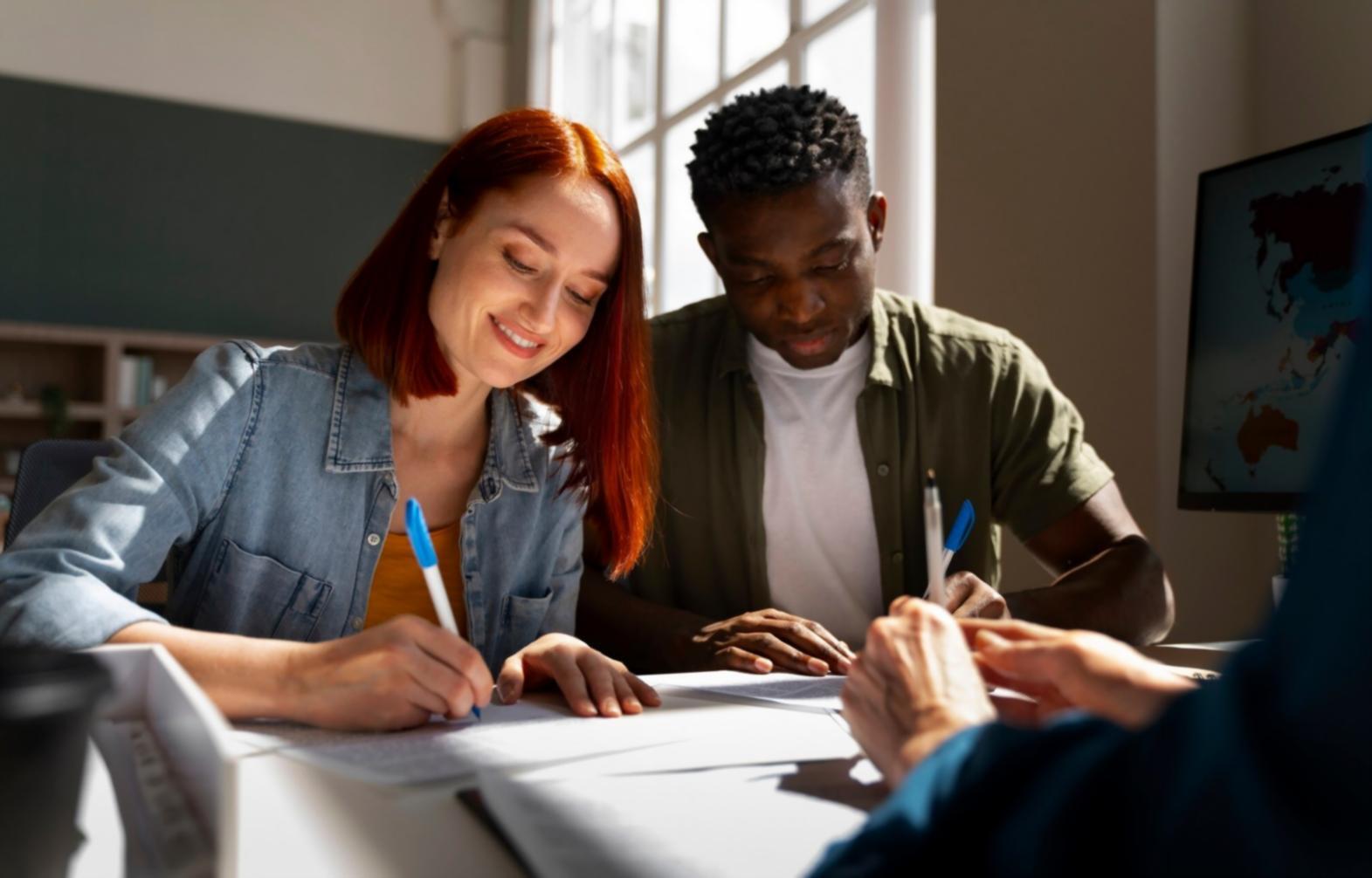 Participants yylentivor travaillant en groupe sur une étude de cas financière